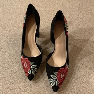 Nine West Size 7 1/2 Faux Suede Chunky Heel Pump